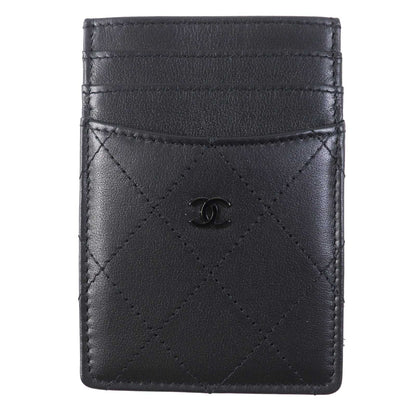 CHANEL Card Case AP3595 Lamb leather black Matrasse