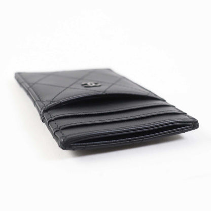 CHANEL Card Case AP3595 Lamb leather black Matrasse