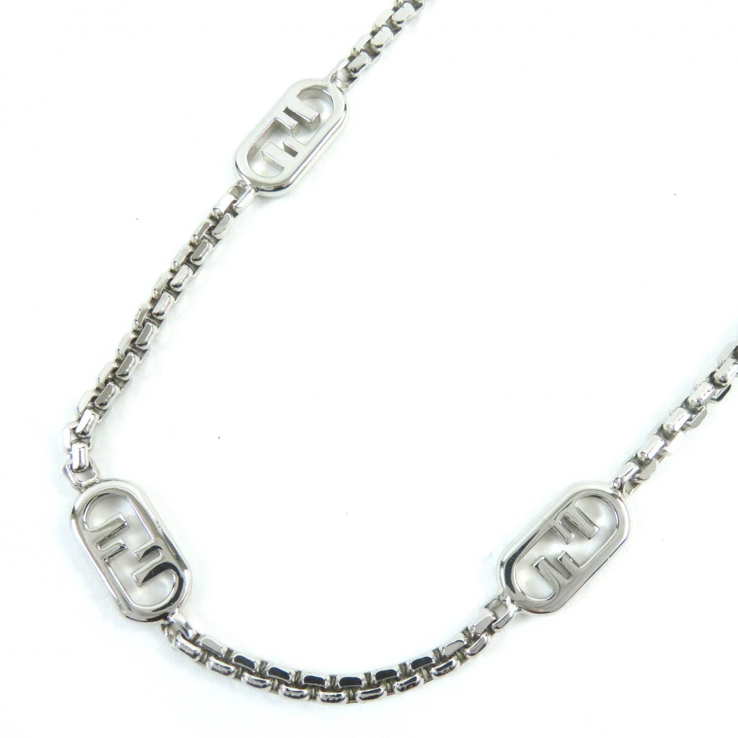 FENDI Necklace 7AJ834 brass Silver Orlock Necklace