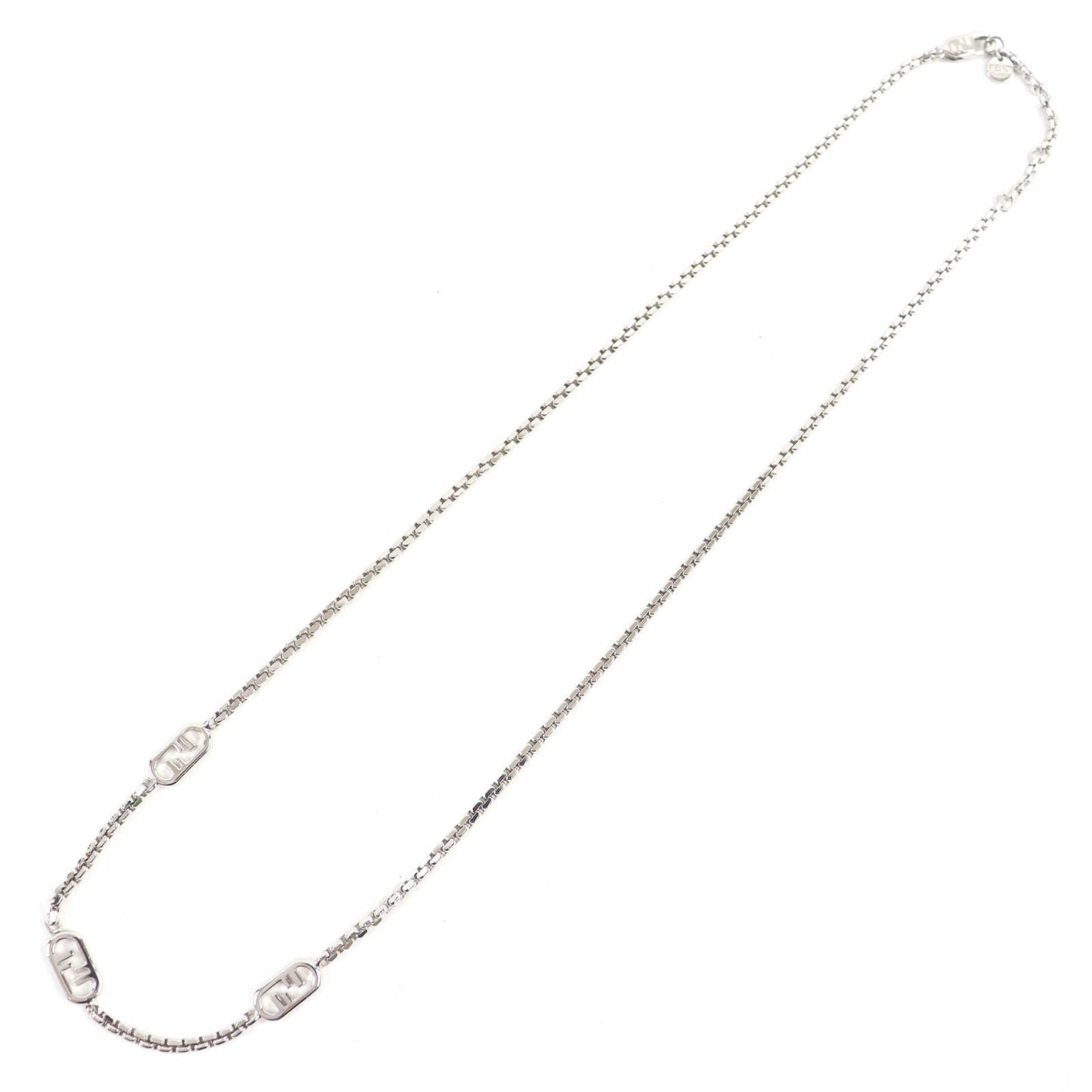 FENDI Necklace 7AJ834 brass Silver Orlock Necklace