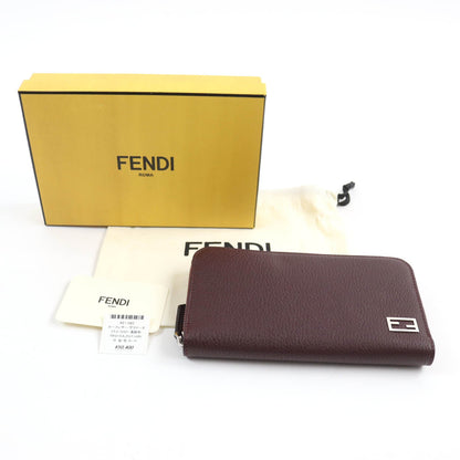 FENDI Long Wallet Purse 7M0210 leather Granata Baguette Zip Around