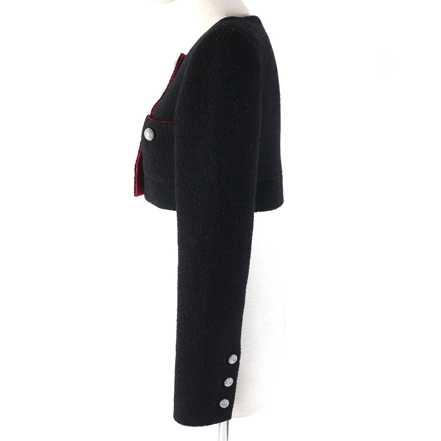 CHANEL Jacket P71723 wool Black pink 34