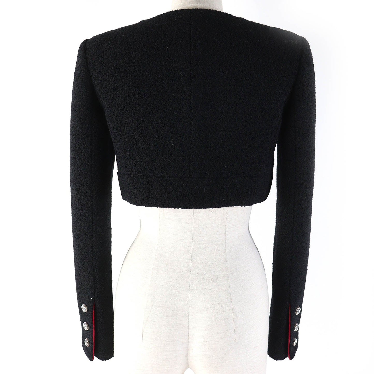 CHANEL Jacket P71723 wool Black pink 34