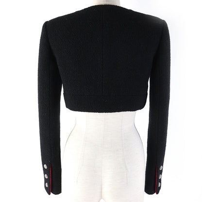 CHANEL Jacket P71723 wool Black pink 34