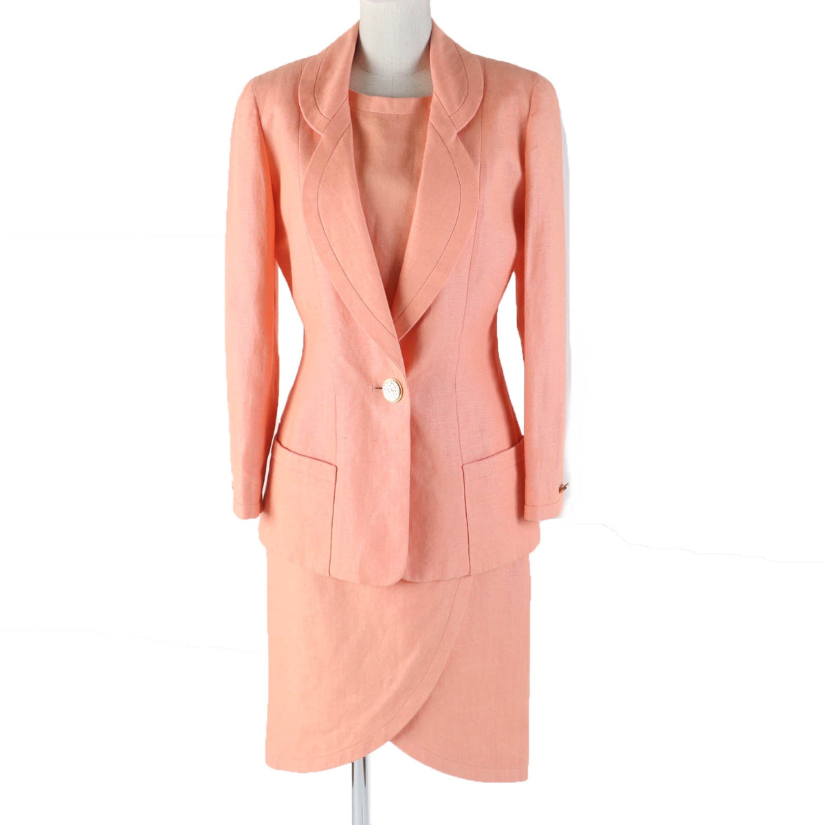 CHANEL ensemble linen Orange 36