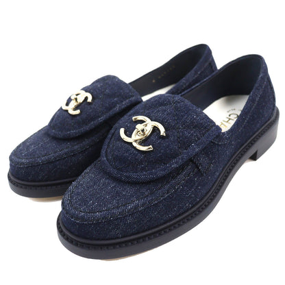 CHANEL loafers G45720 denim Indigo blue 35.5