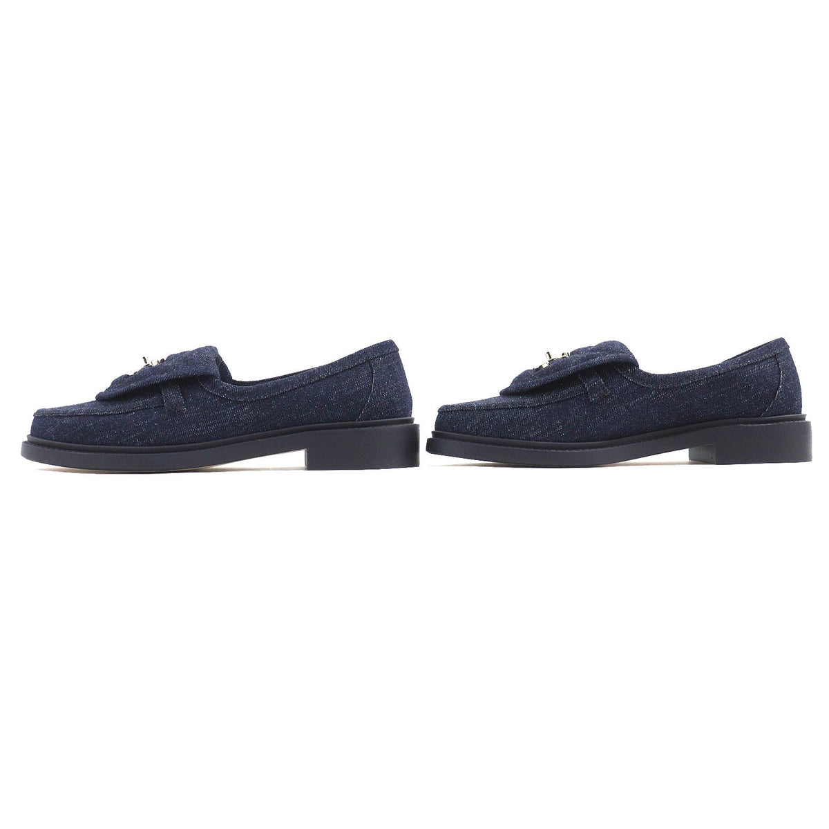 CHANEL loafers G45720 denim Indigo blue 35.5
