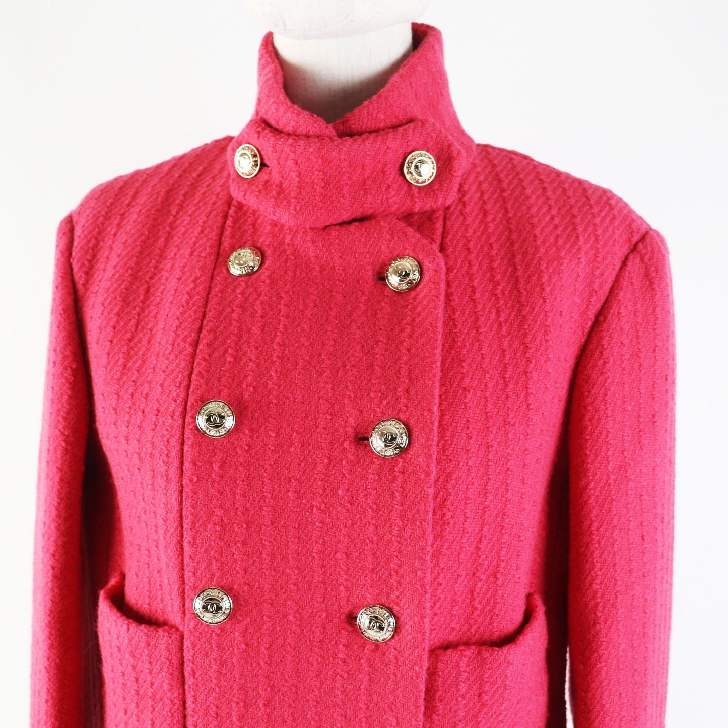CHANEL Jacket 20A P65341 wool pink 34