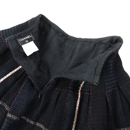 CHANEL skirt 07C P29984 cotton Black multicolor 36