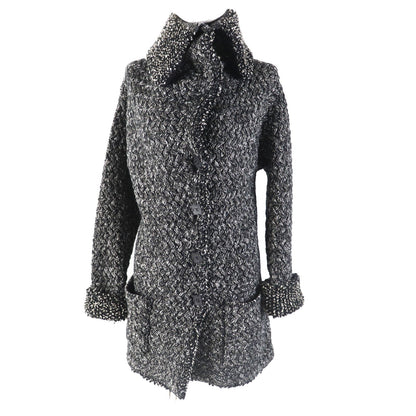 CHANEL coat P42543 cashmere black white beige 34