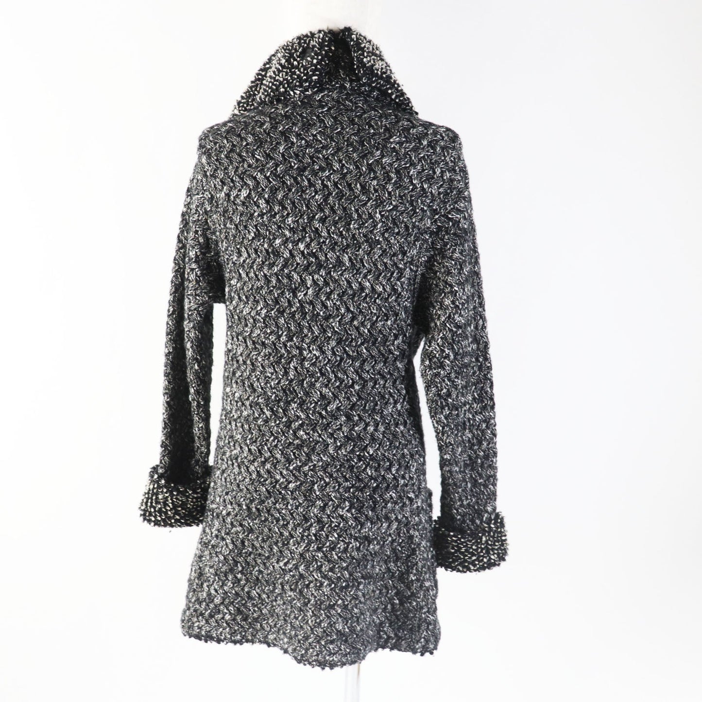 CHANEL coat P42543 cashmere black white beige 34