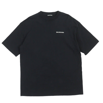 Balenciaga Logo Print Oversized T-Shirt Black XS