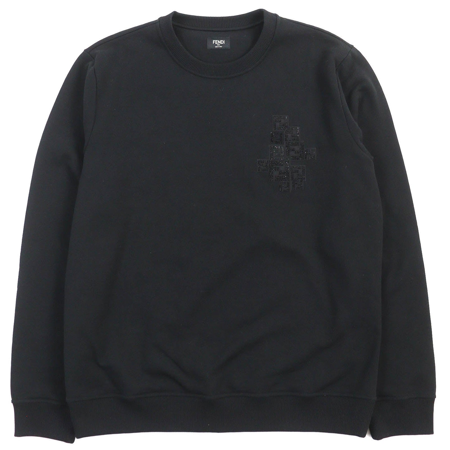 FENDI sweat FY0178 cotton black XL