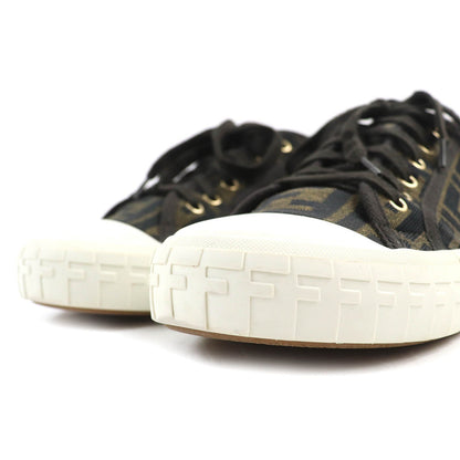 FENDI Low cut sneakers canvas Brown type White