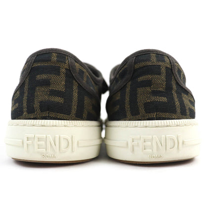 FENDI Low cut sneakers canvas Brown type White