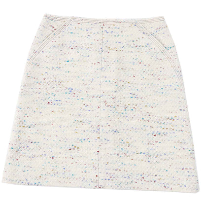 CHANEL skirt 03C P20369 wool Light Beige Multi 46
