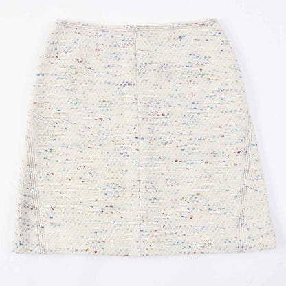 CHANEL skirt 03C P20369 wool Light Beige Multi 46