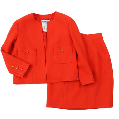 CHANEL setup wool vermilion