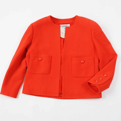 CHANEL setup wool vermilion