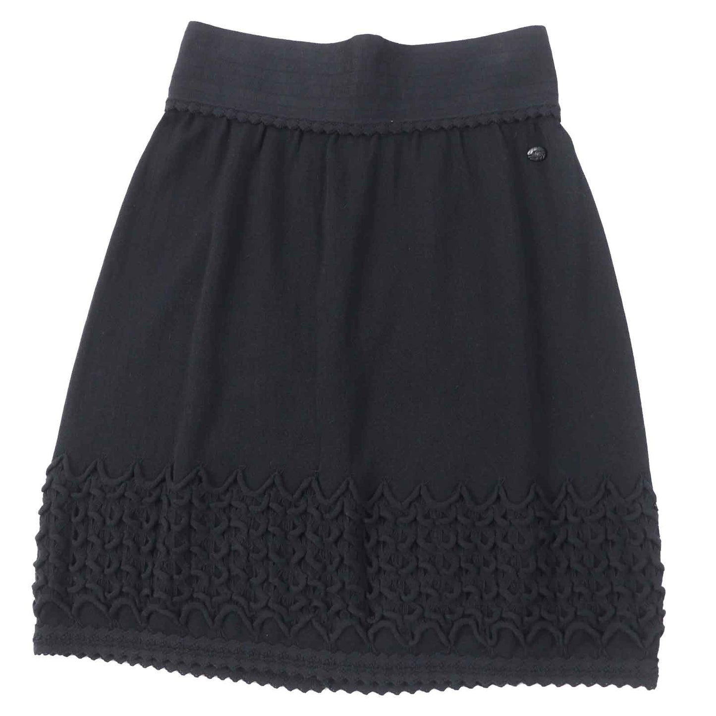 CHANEL skirt P41981 wool black 42