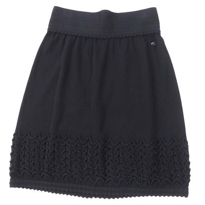 CHANEL skirt P41981 wool black 42