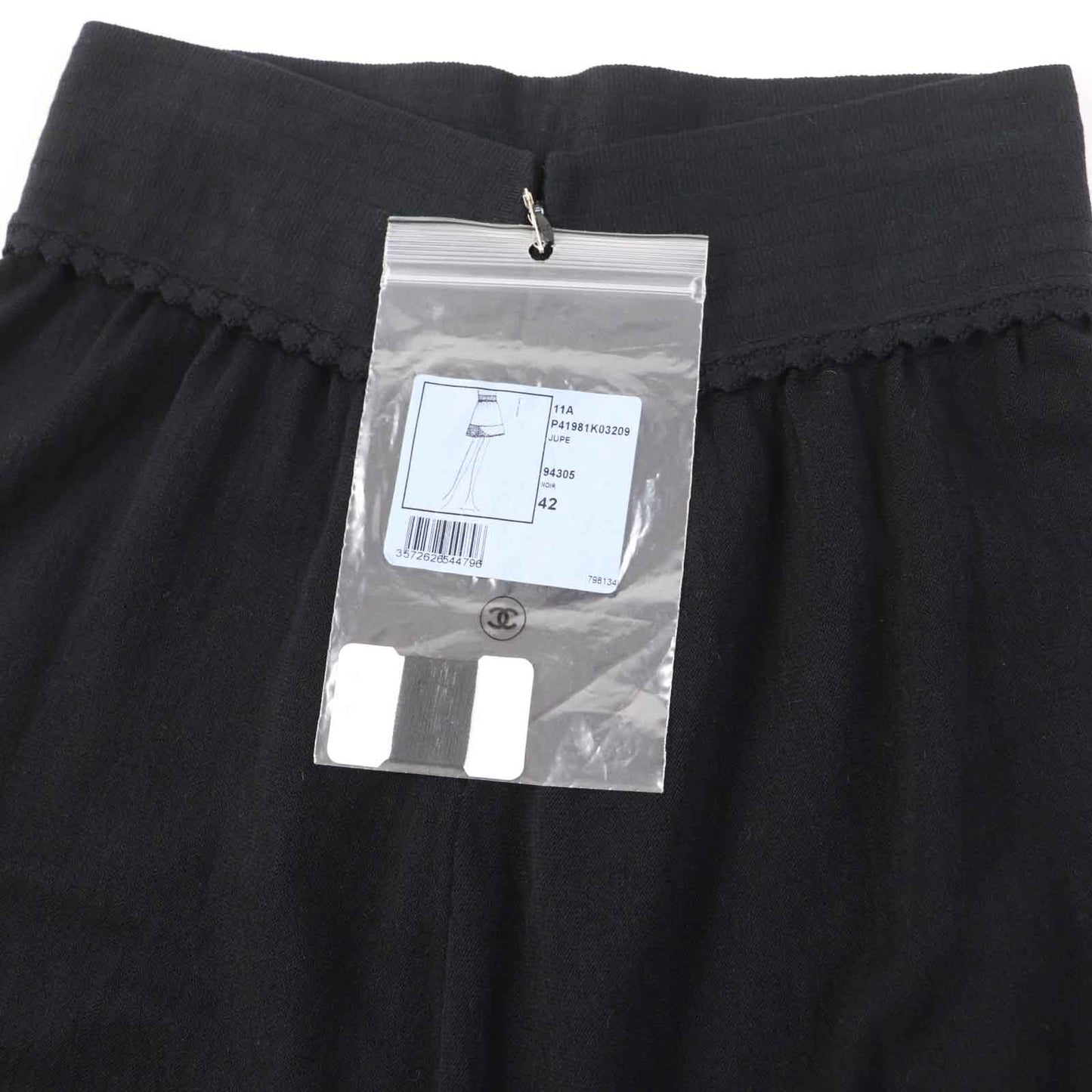 CHANEL skirt P41981 wool black 42