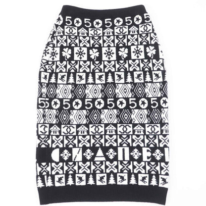 CHANEL skirt P62261 cashmere Black White 34