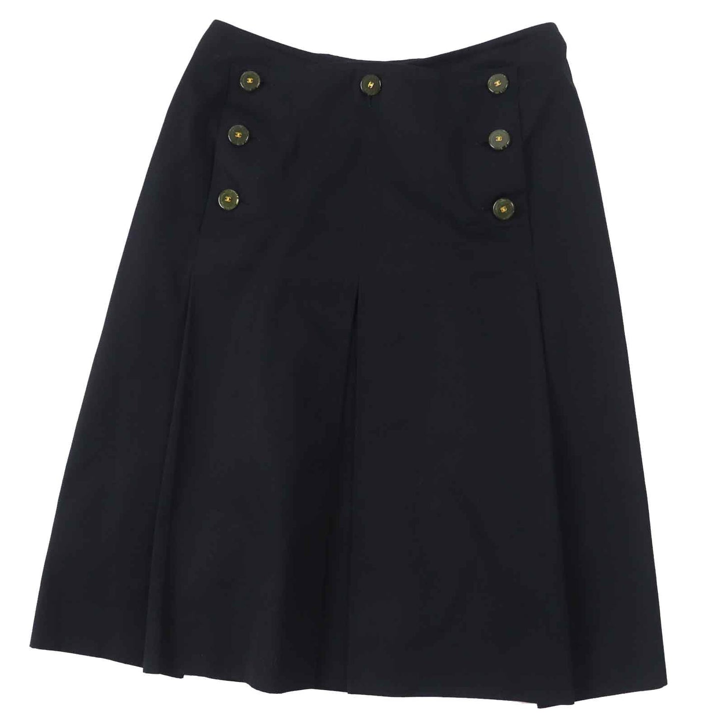 CHANEL skirt 02P P19179 cotton black 36