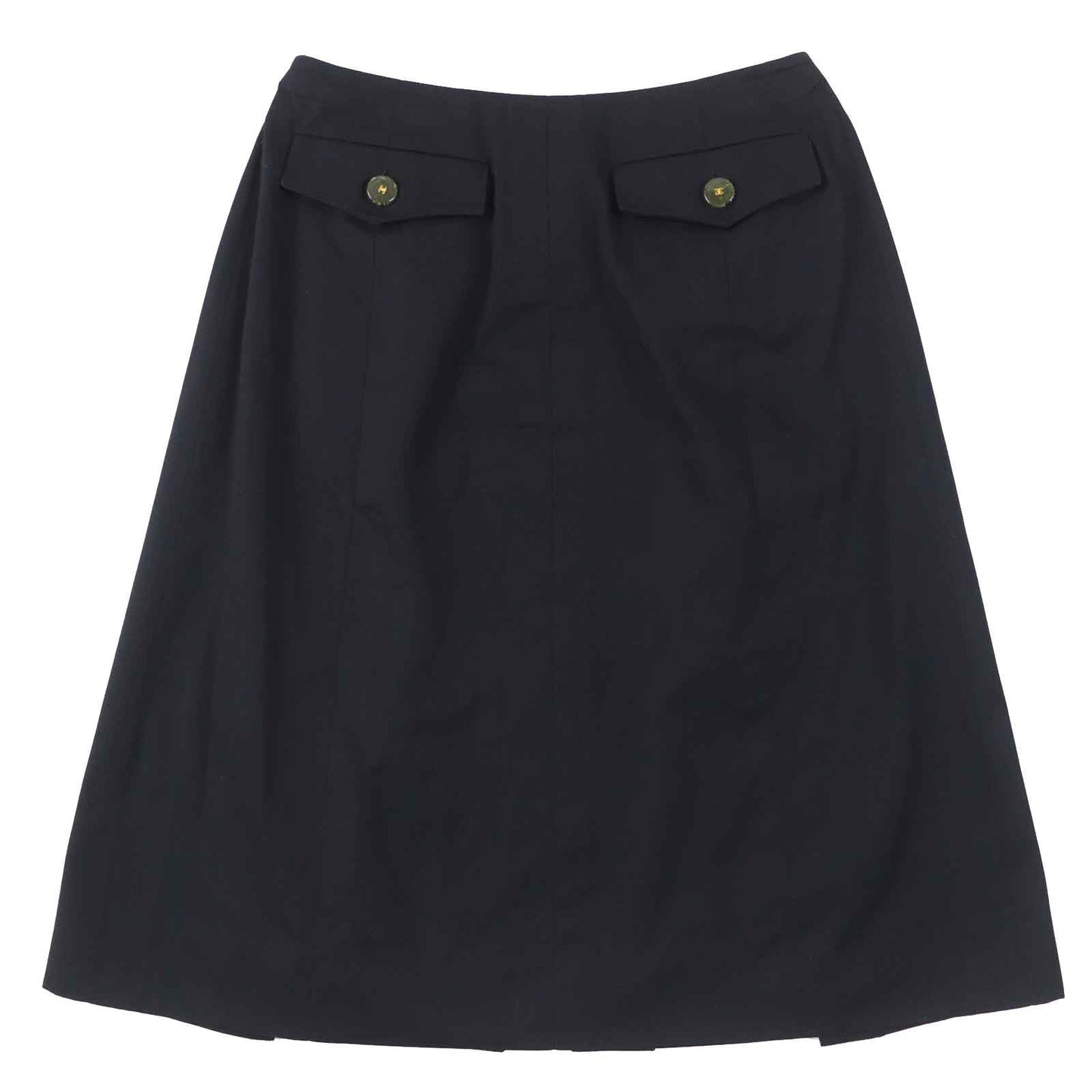 CHANEL skirt 02P P19179 cotton black 36