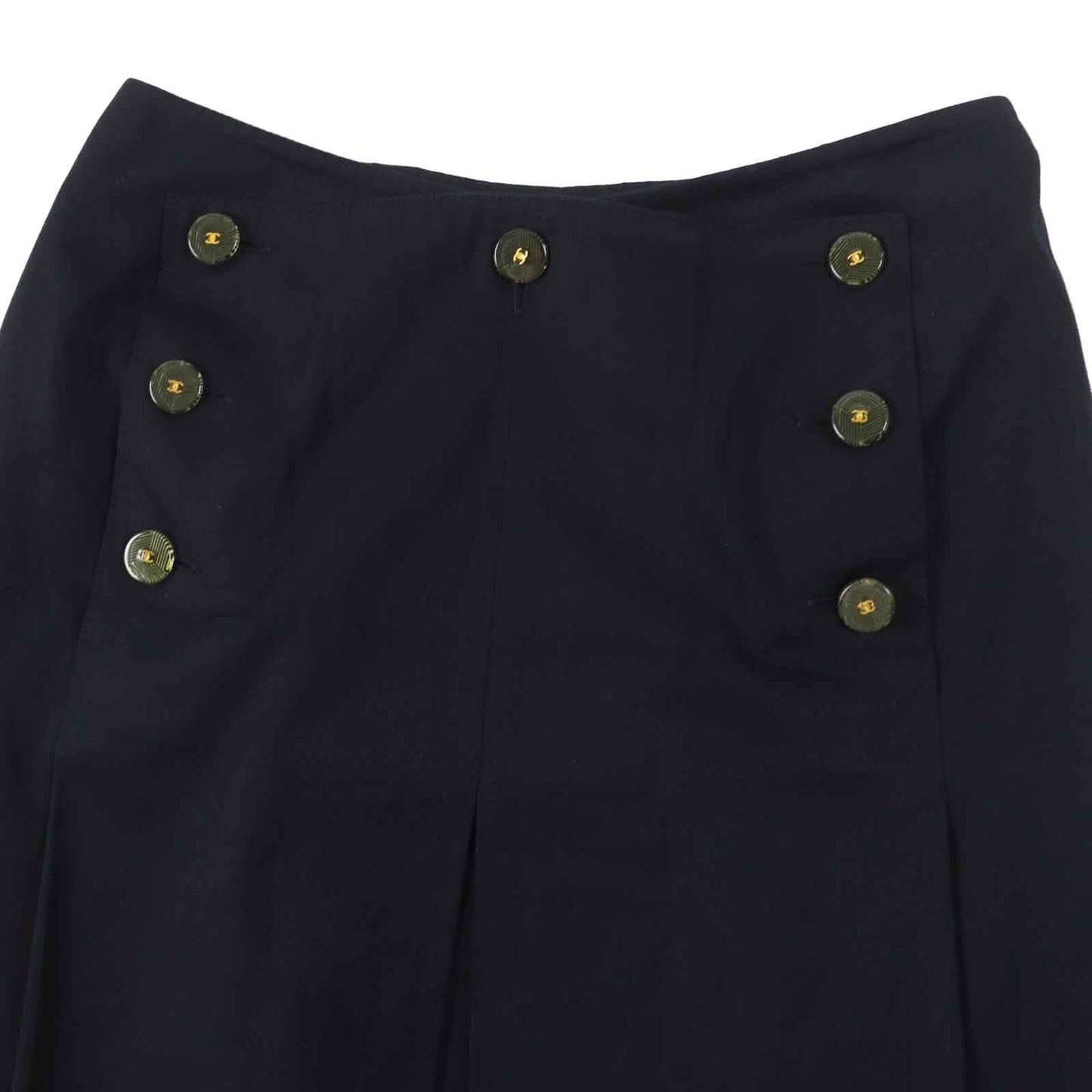 CHANEL skirt 02P P19179 cotton black 36