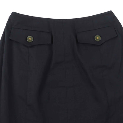 CHANEL skirt 02P P19179 cotton black 36