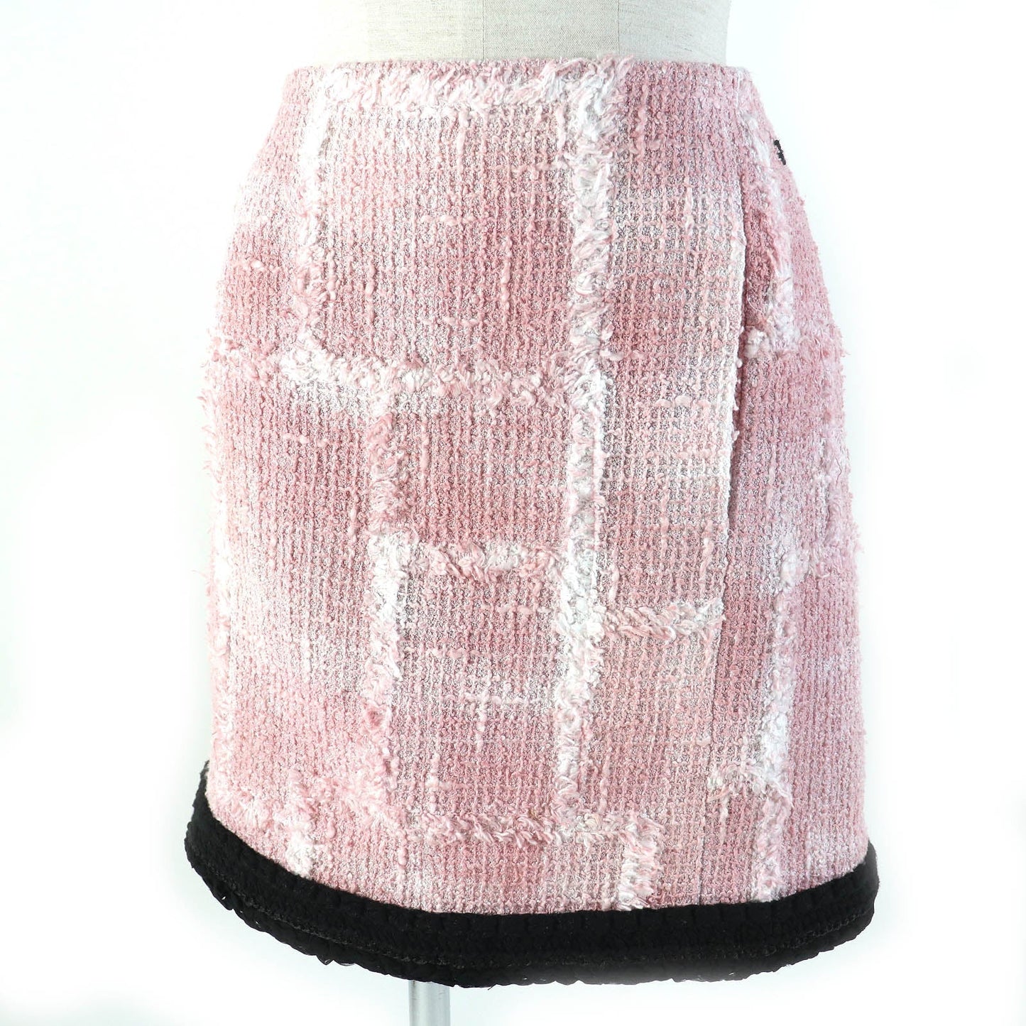 CHANEL skirt 22C P71877 cotton Pink white black 40
