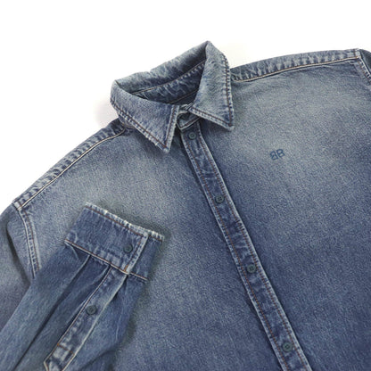 Balenciaga Denim Shirt Indigo Blue S