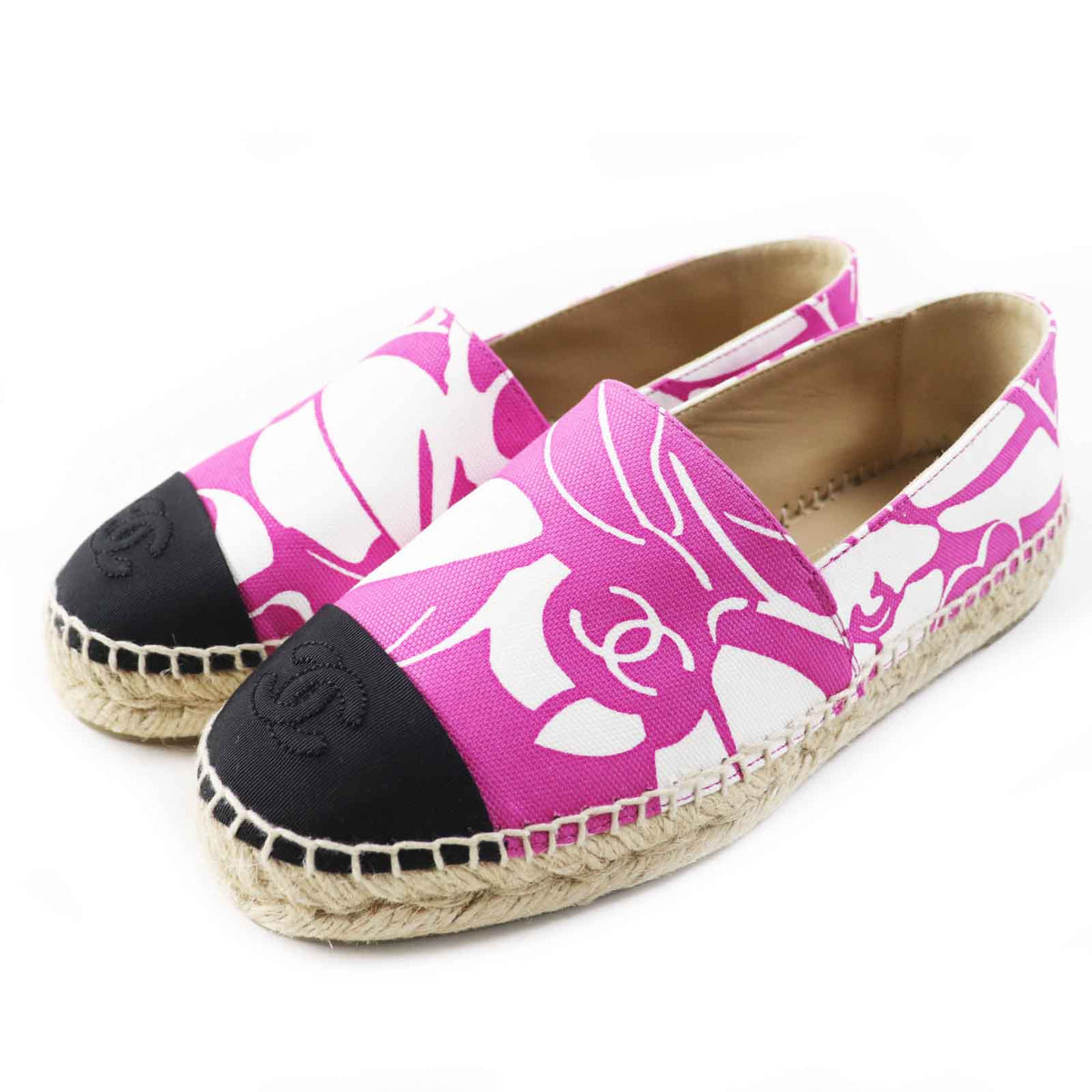 Chanel COCO Mark Espadrilles Canvas Jute 36