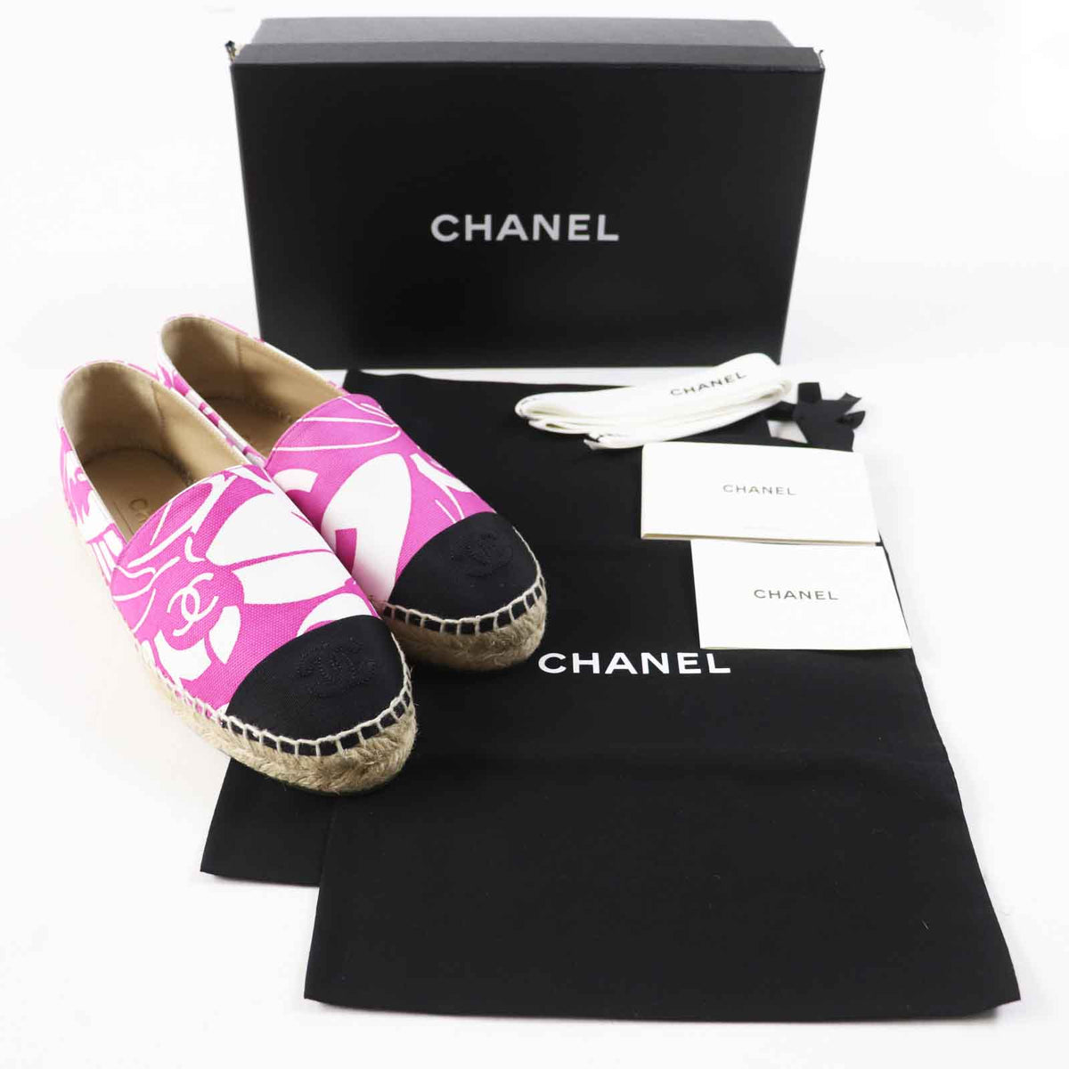 Chanel COCO Mark Espadrilles Canvas Jute 36