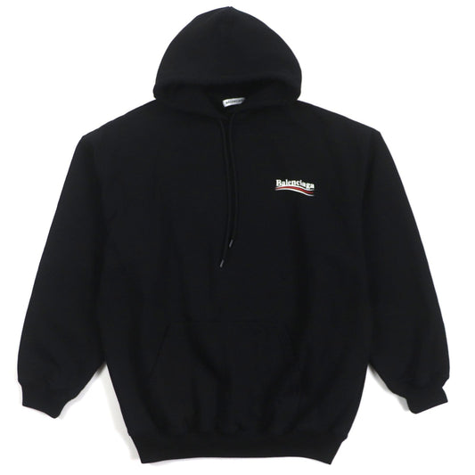 Balenciaga Cotton Logo Print Pullover Hoodie