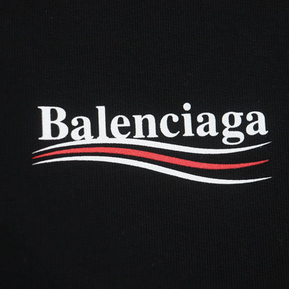 Balenciaga Cotton Logo Print Pullover Hoodie