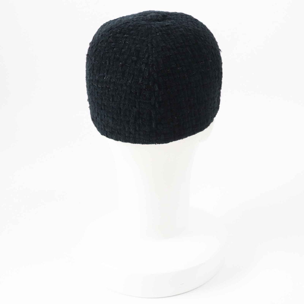 Chanel COCO Mark Tweed Cap Black M