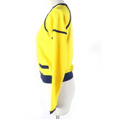 Chanel Vintage Sports Line Jacket Yellow Navy 36
