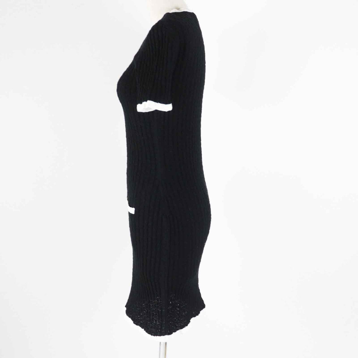 Chanel Cotton Bicolor Short Sleeve Dress