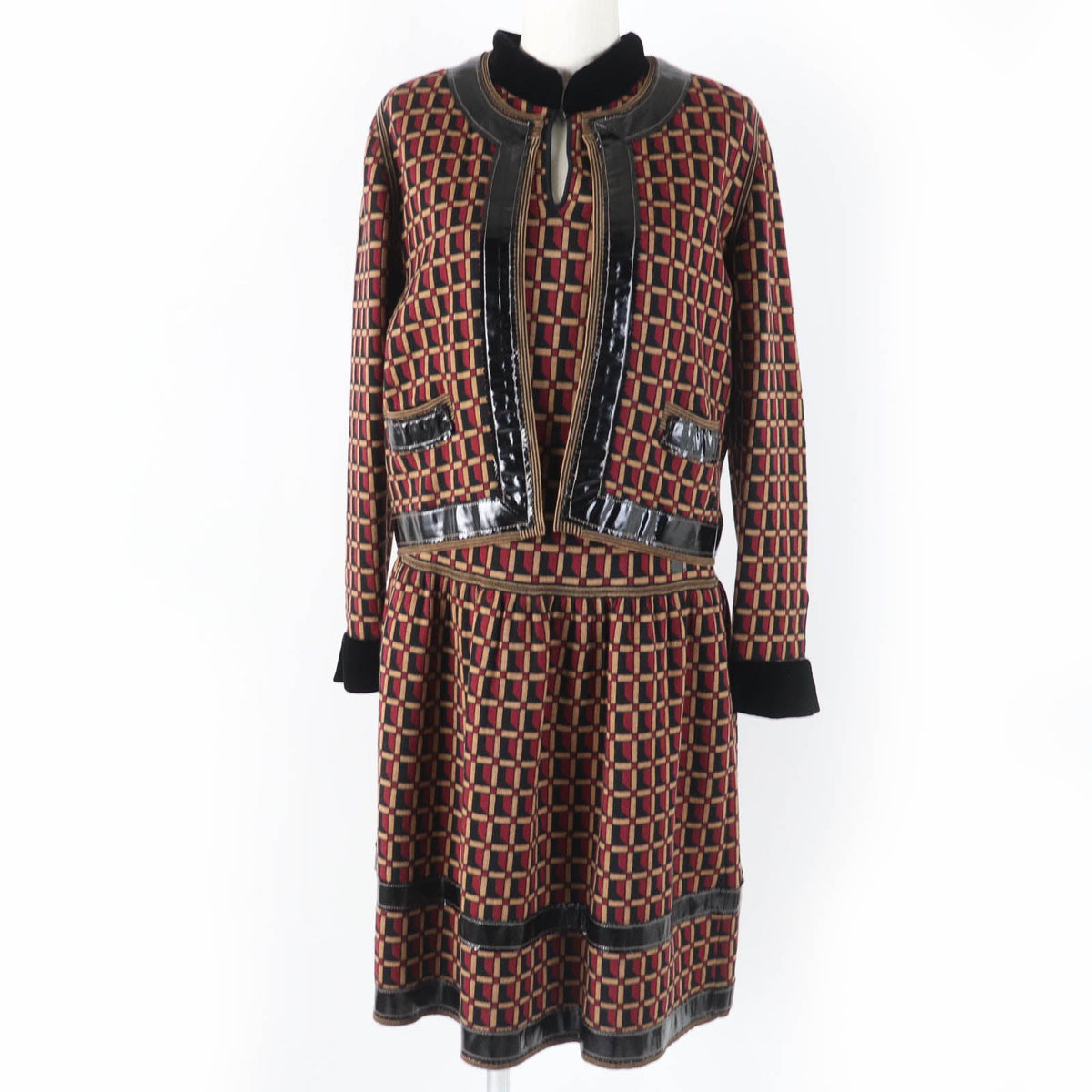 Chanel Wool COCO Mark Jacket Dress Ensemble