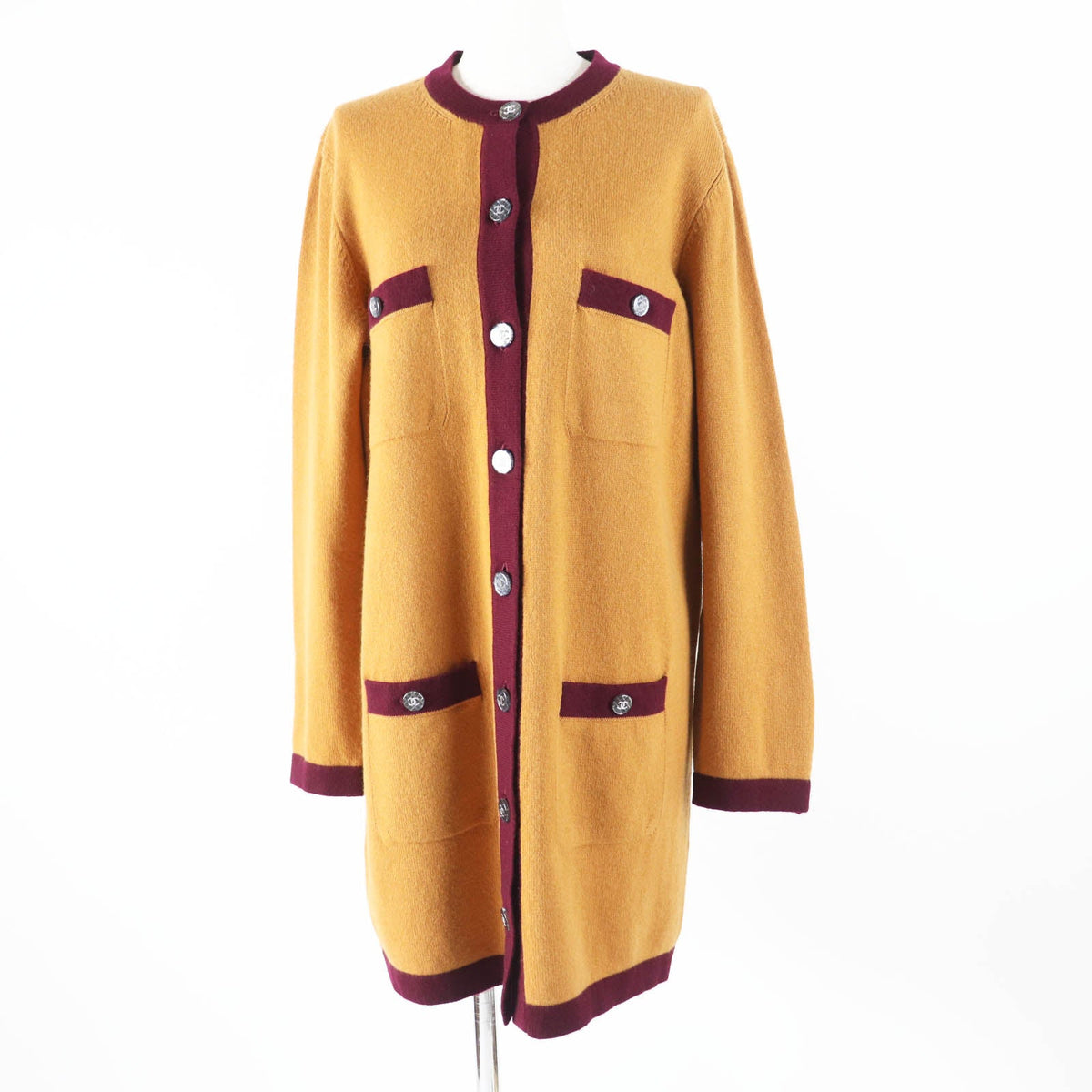 Chanel Cashmere COCO Button Bicolor Knit Cardigan