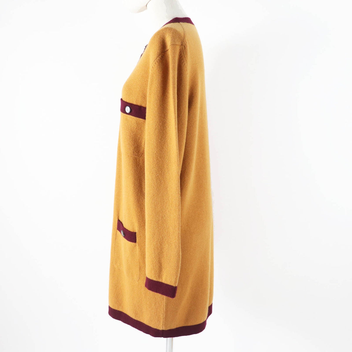 Chanel Cashmere COCO Button Bicolor Knit Cardigan
