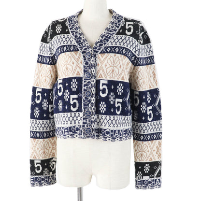 Chanel Cashmere Logo Print Cardigan