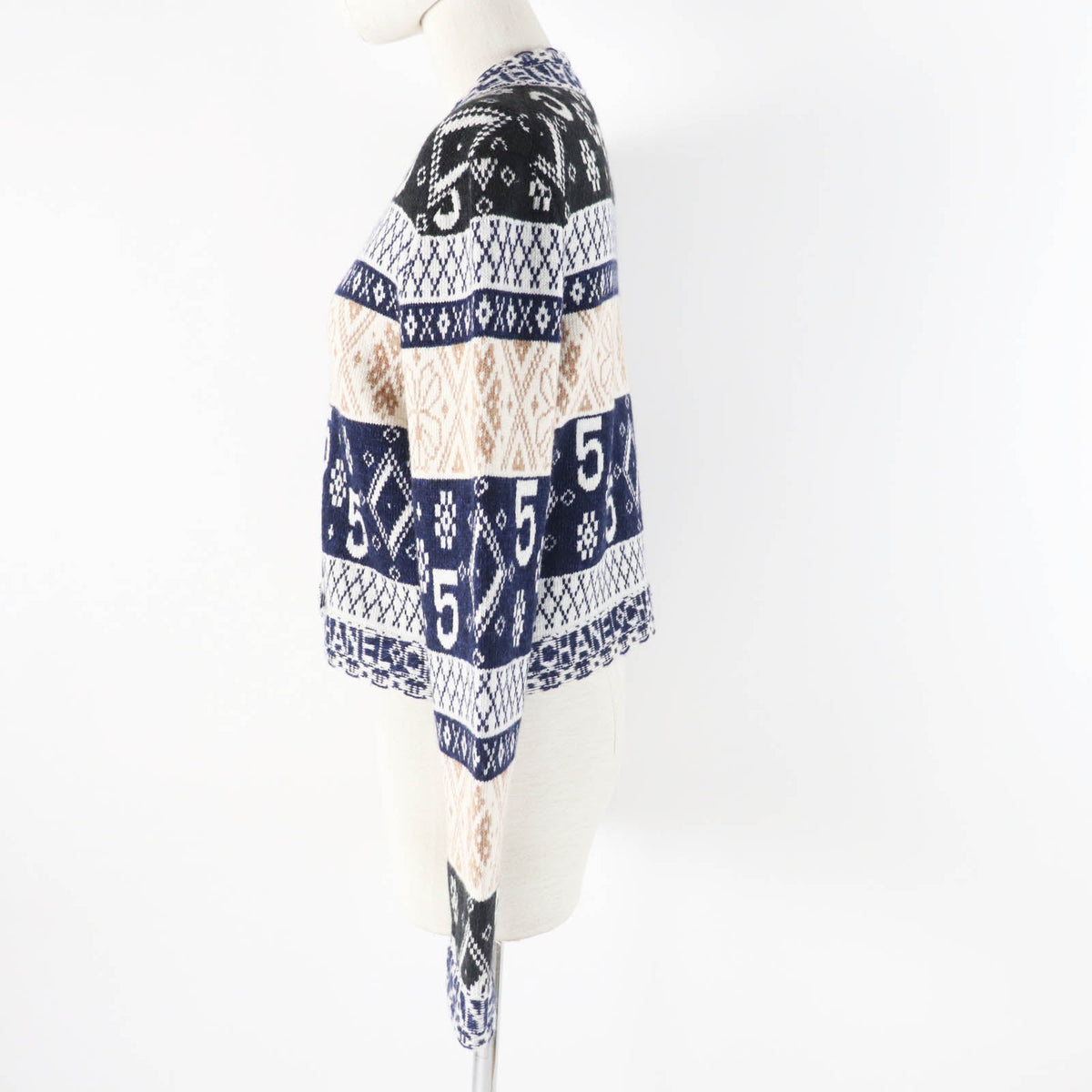 Chanel Cashmere Logo Print Cardigan