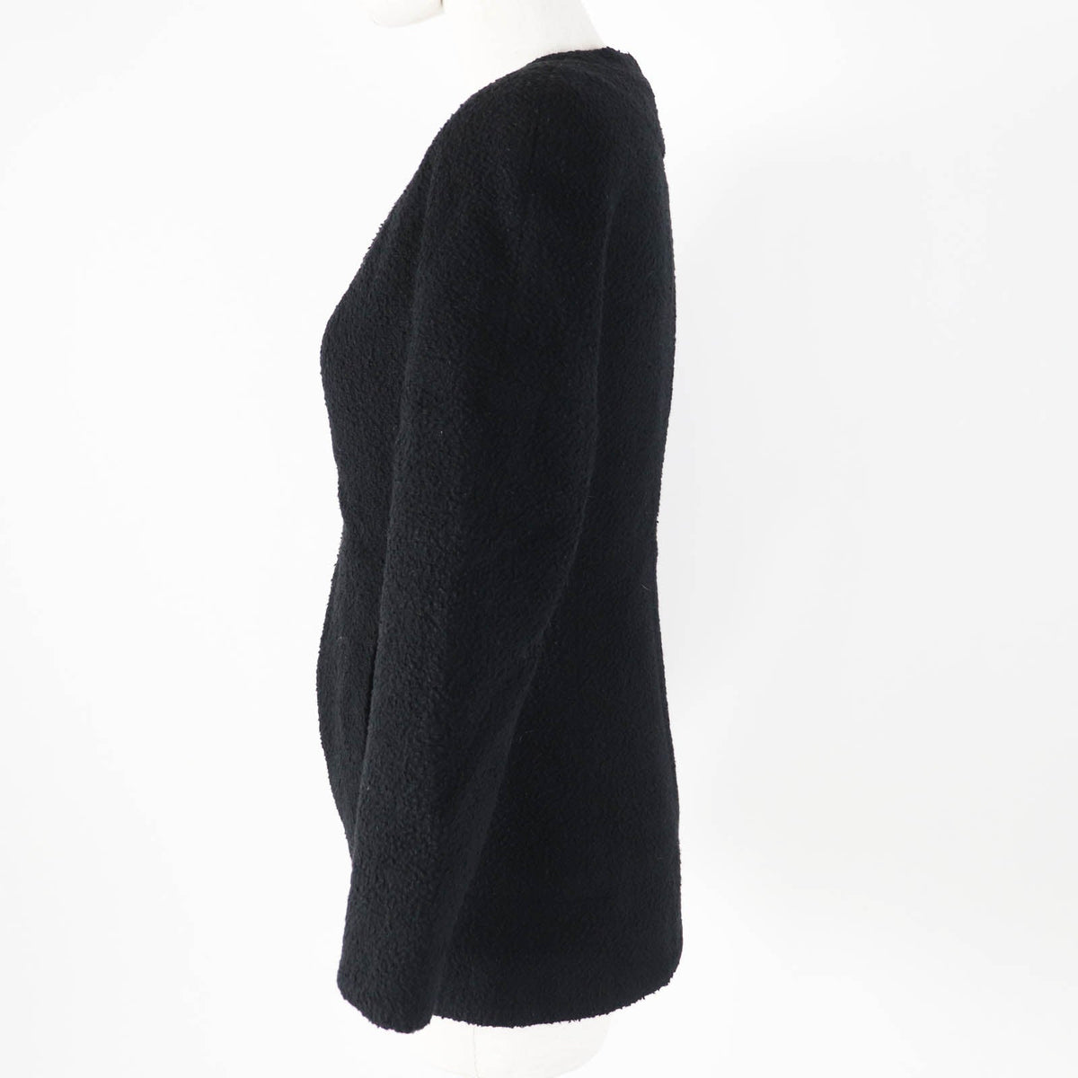 Chanel Wool Silk Tweed Jacket Black 34