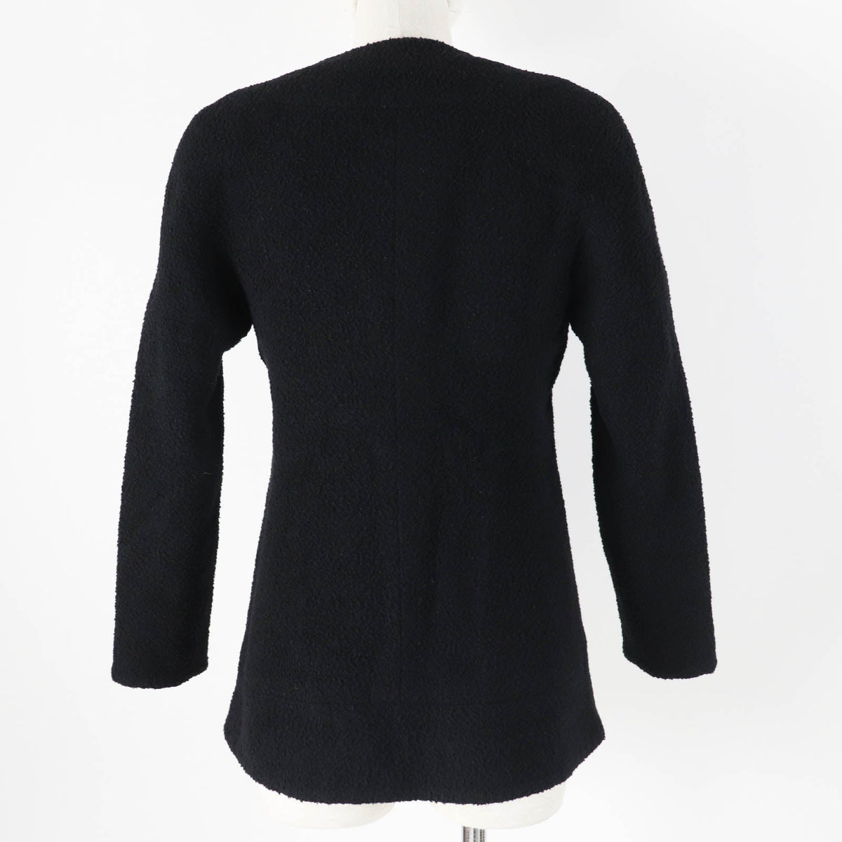 Chanel Wool Silk Tweed Jacket Black 34