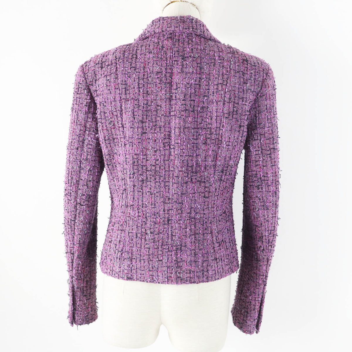 Chanel Tweed Jacket Purple 36 Women
