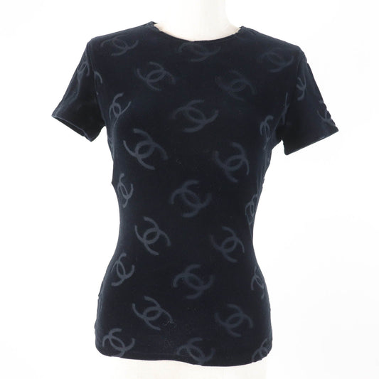 Chanel COCO Mark Velour Short Sleeve Top