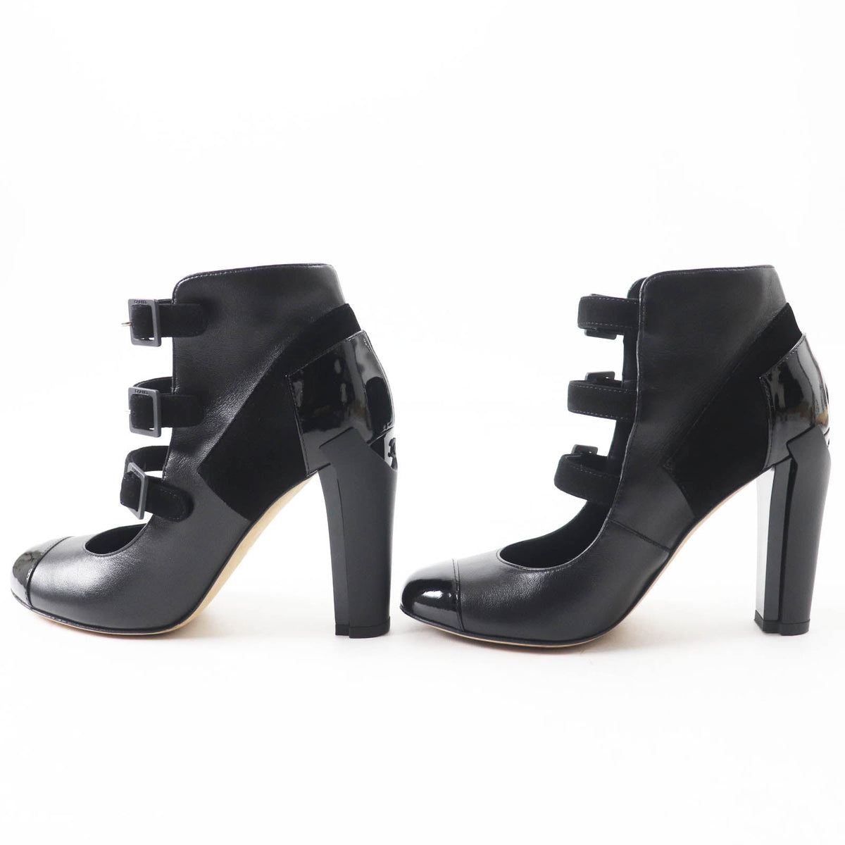 Chanel COCO Mark Leather Booties Black